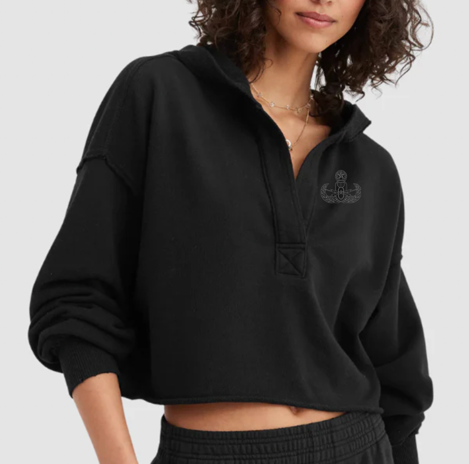 Women's Hooded V-Neck Sweatshirt (Last stock)