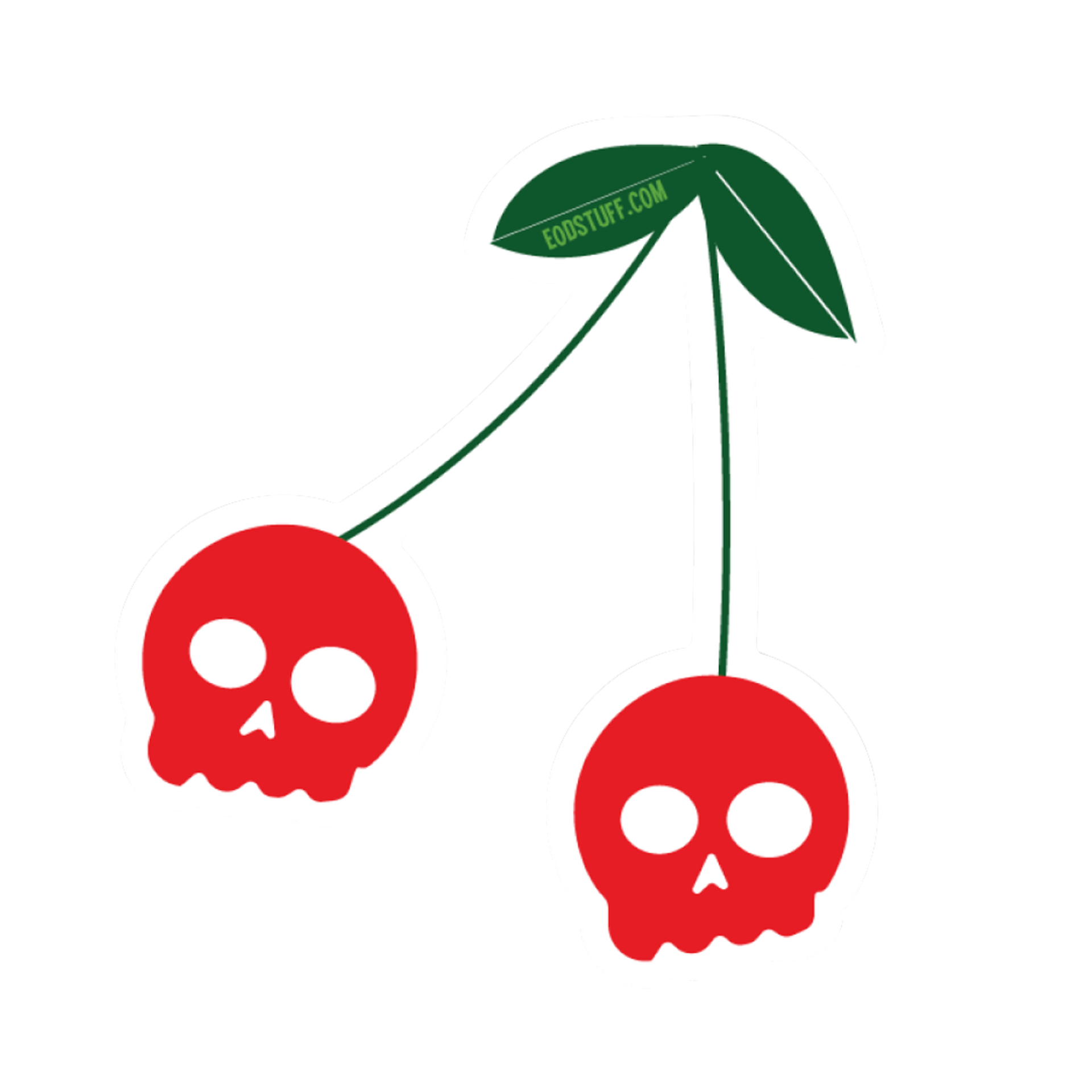 Cherry Skull Sticker