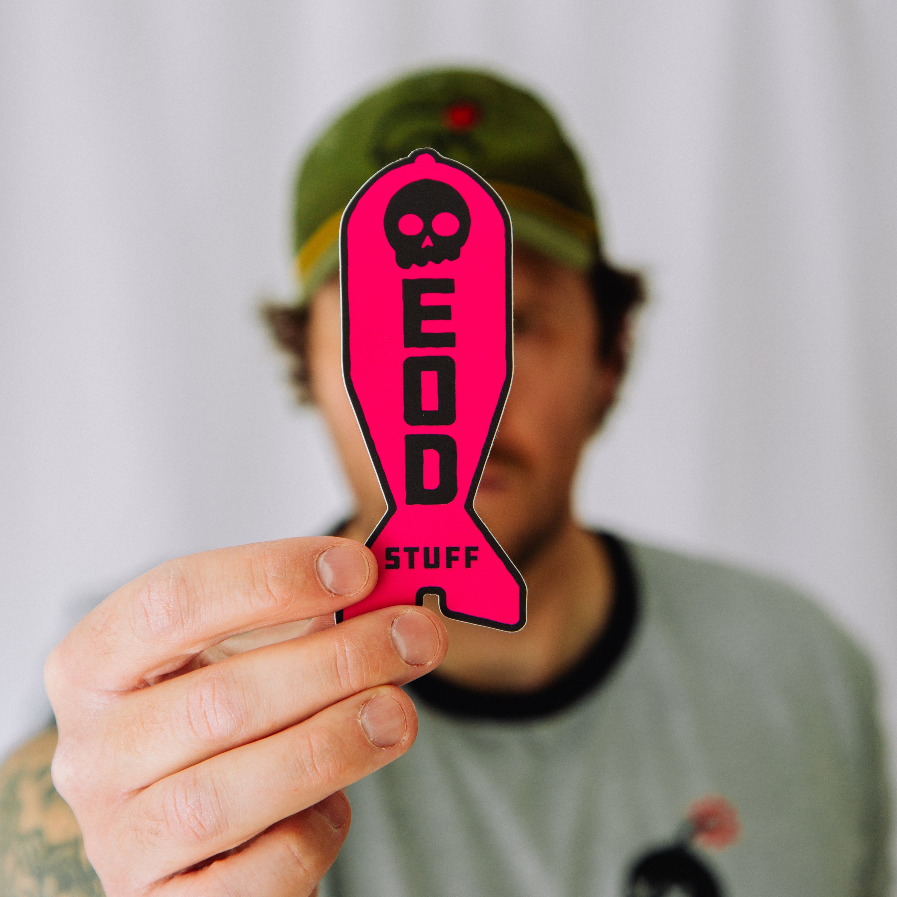 EOD Stuff Nuke Sticker, Pink / Black