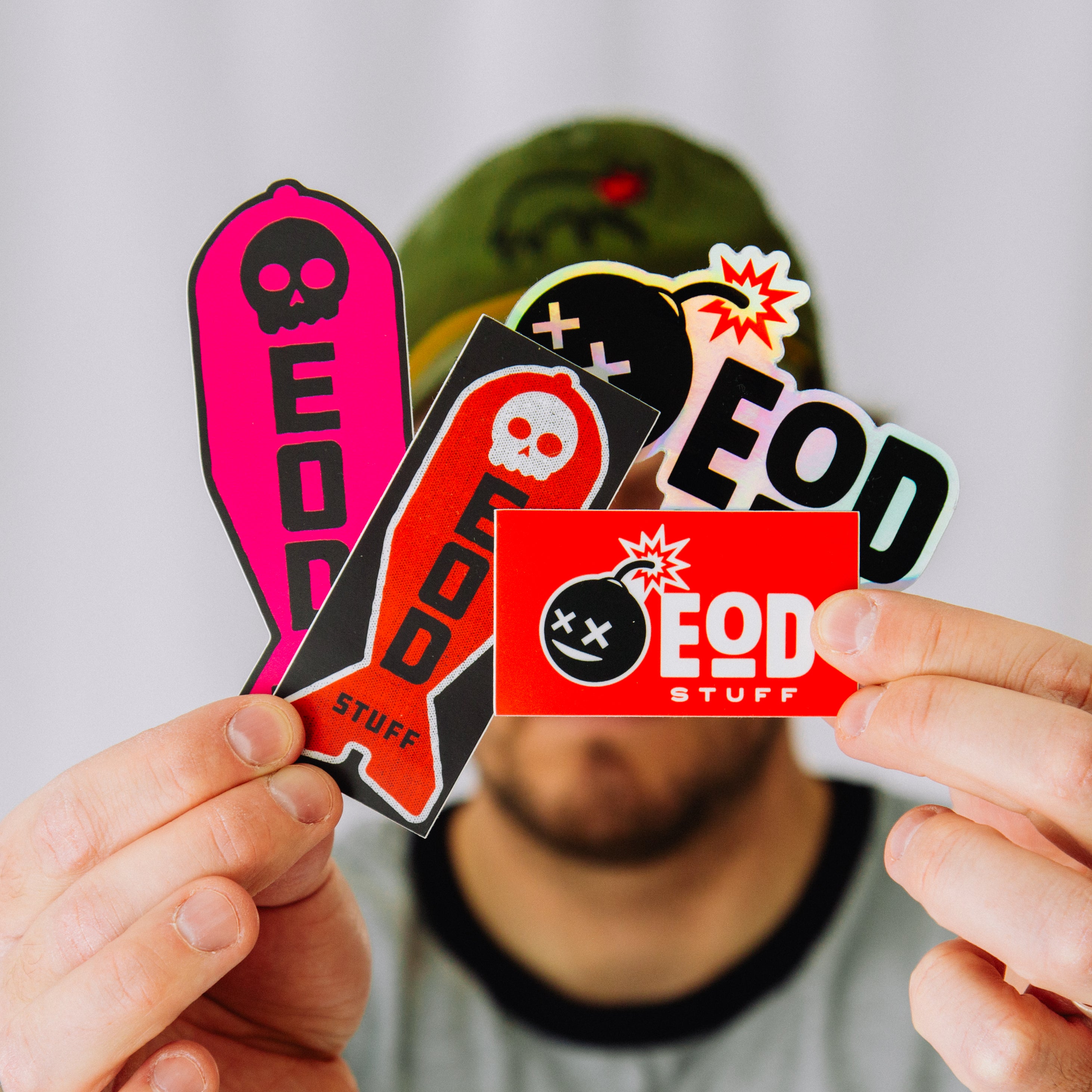 EOD Stuff Nuke Sticker, Pink / Black