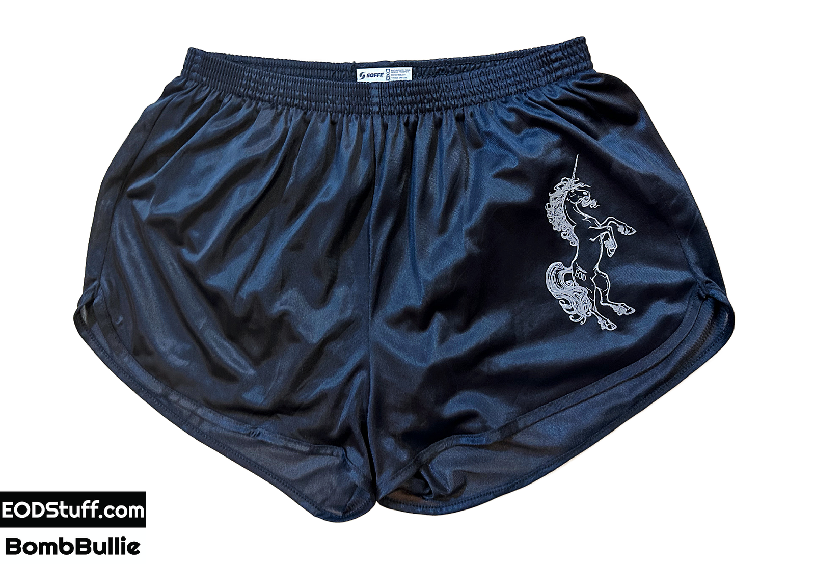 EOD Unicorn Silkies - Silver Ink on Black Ranger Panties