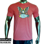 Freedom Bomb Eagle Vintage Red, Royal Blue, and White Tri-Blend Tees - Unisex EOD Short Sleeve Tee