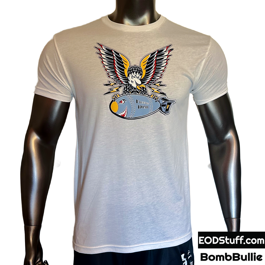 Freedom Bomb Eagle Vintage Red, Royal Blue, and White Tri-Blend Tees - Unisex EOD Short Sleeve Tee