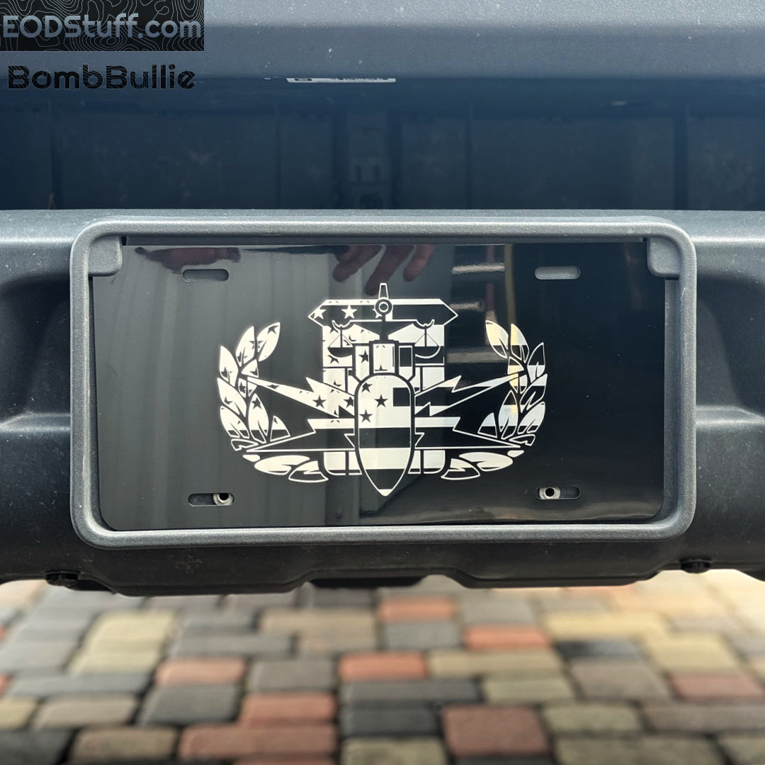 HDT Flag Badge License Plate