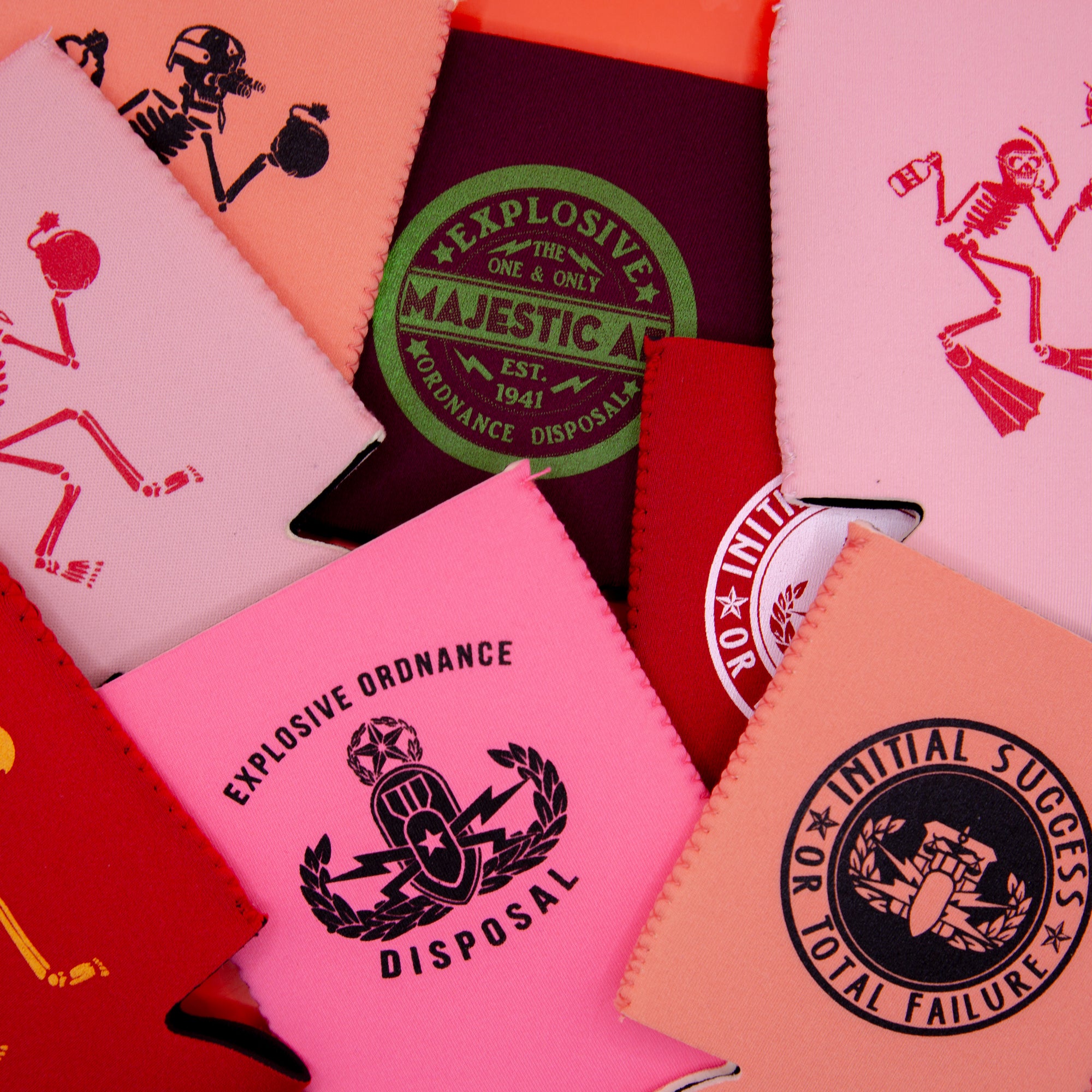 Pink + Red Koozie