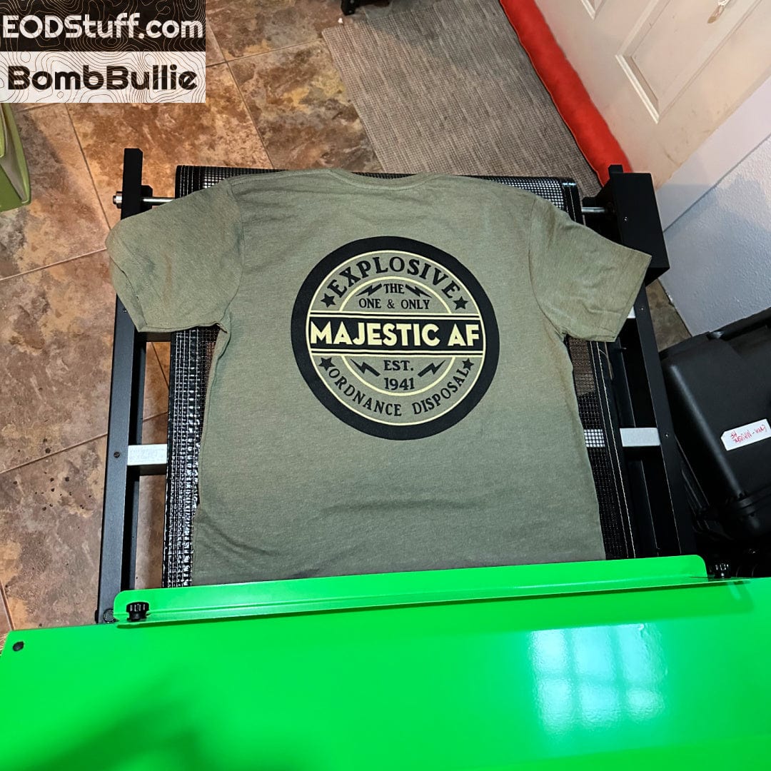 Majestic AF EOD Unicorn Unisex Military Green Tees