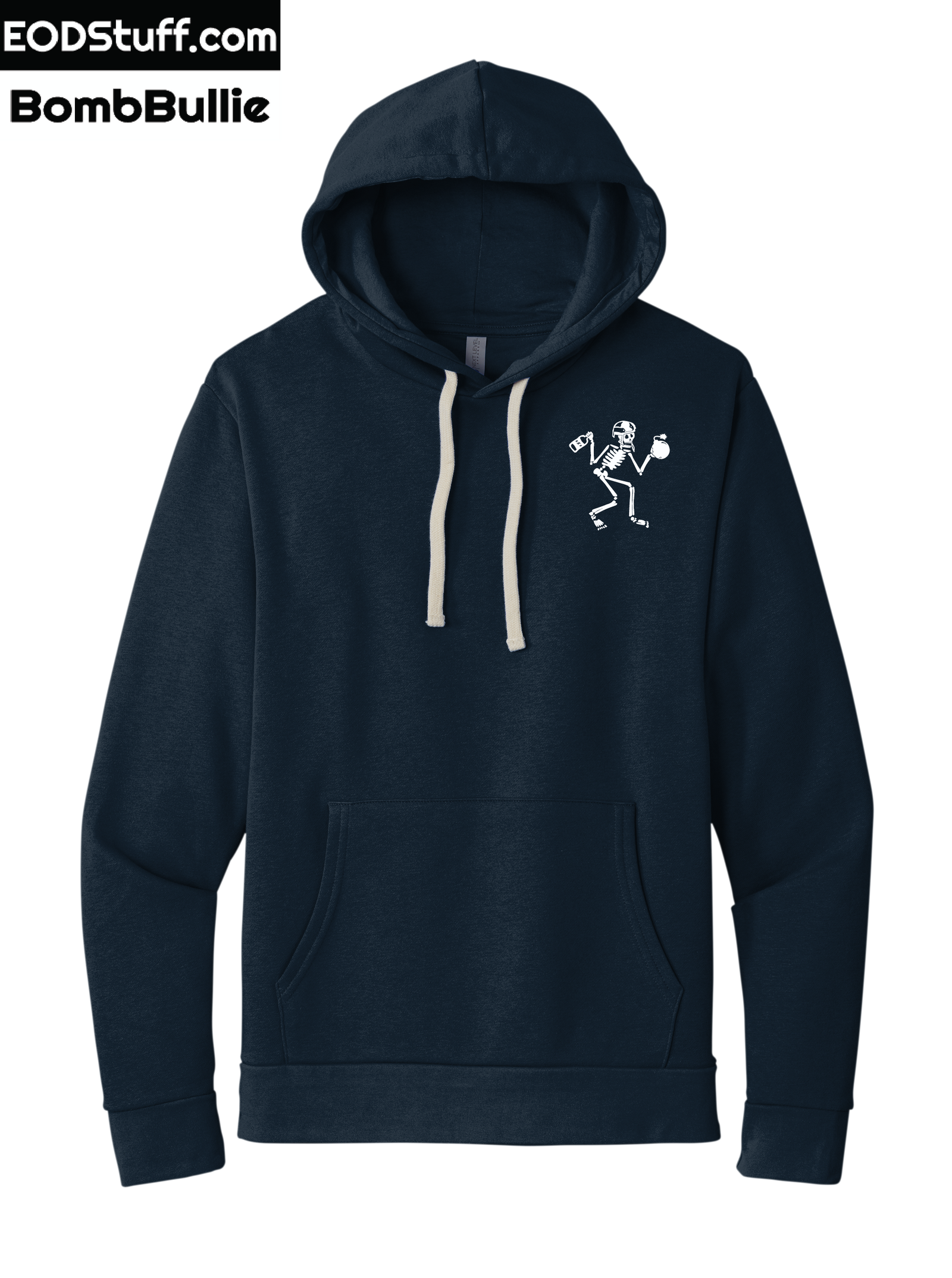 Skeebb™ Midnight Navy Cotton/Polyester Pullover Hoodie - EOD and HDT Hoodie