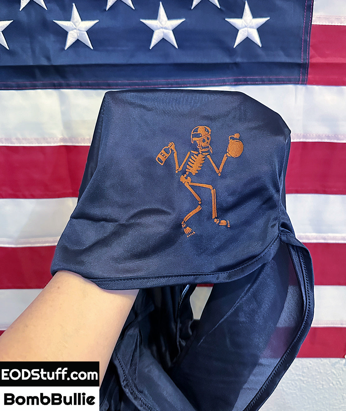 Skeebb™ Silkies - Orange Ink on OD Green and Navy Blue Ranger Panties