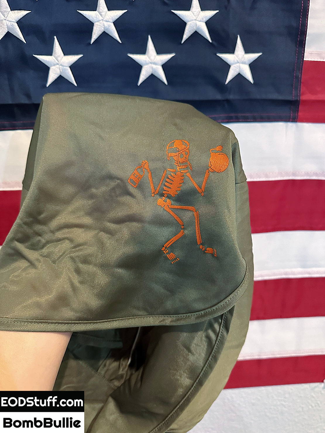 Skeebb™ Silkies - Orange Ink on OD Green and Navy Blue Ranger Panties