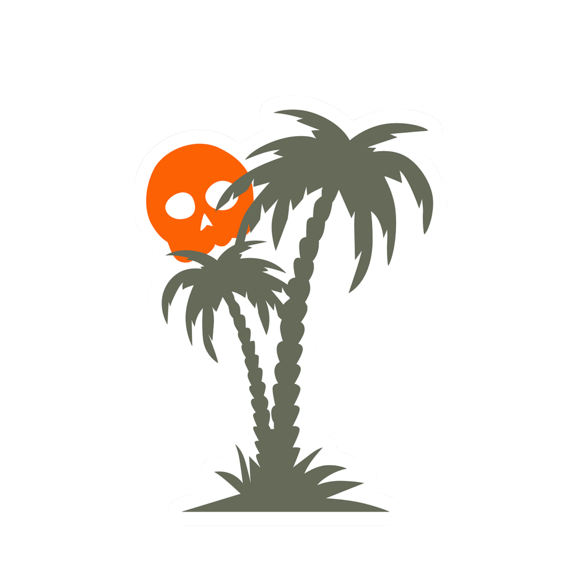Sunset Skull Sticker