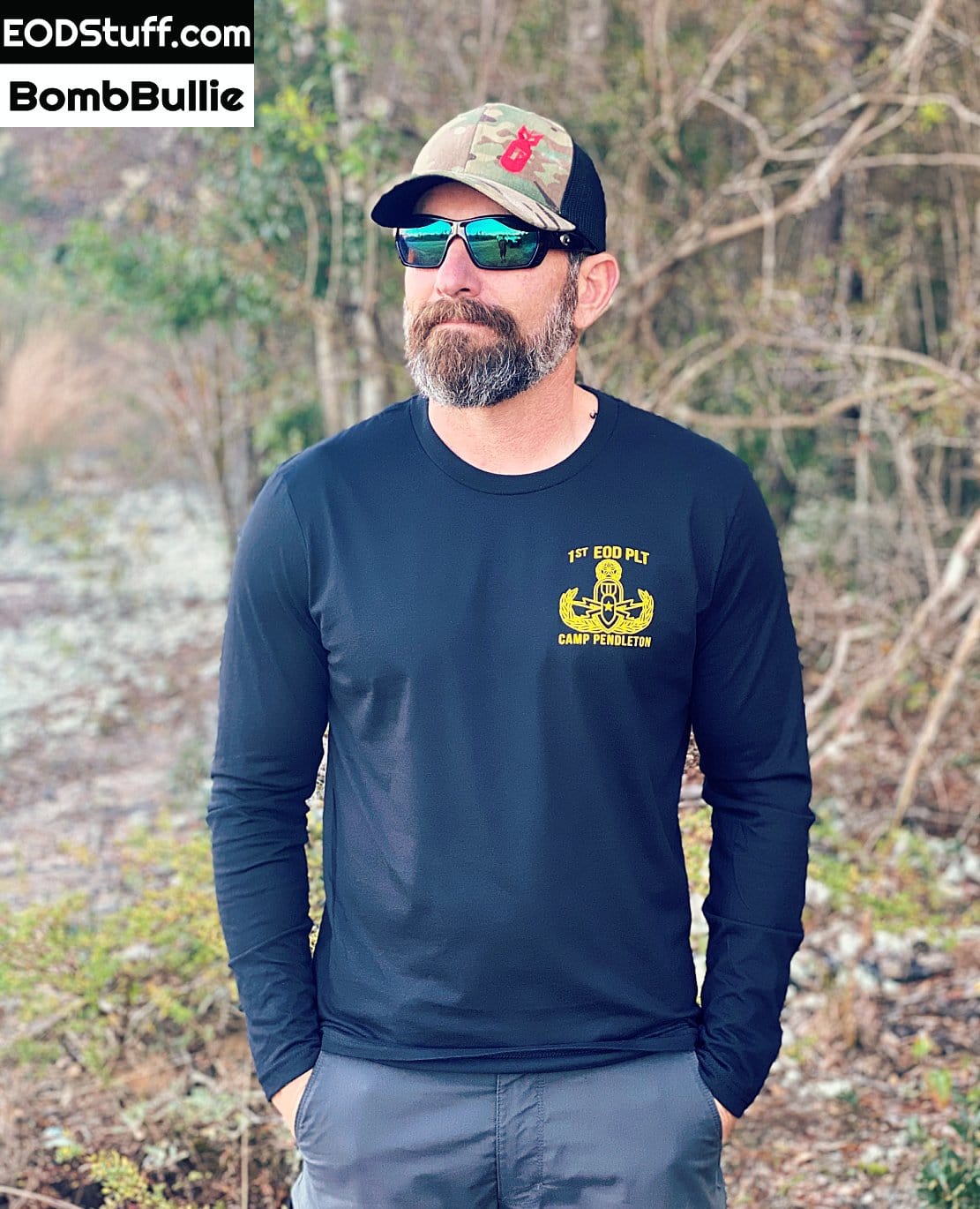 1st EOD PLT Throwback Long Sleeve Tee - USMC EOD