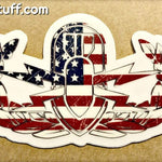 Grunge Flag EOD Badge Clear Stickers
