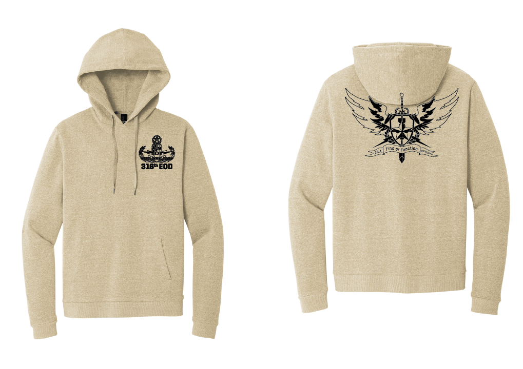 Custom - 316th EOD Pullover Unit Hoodie (One Ink)