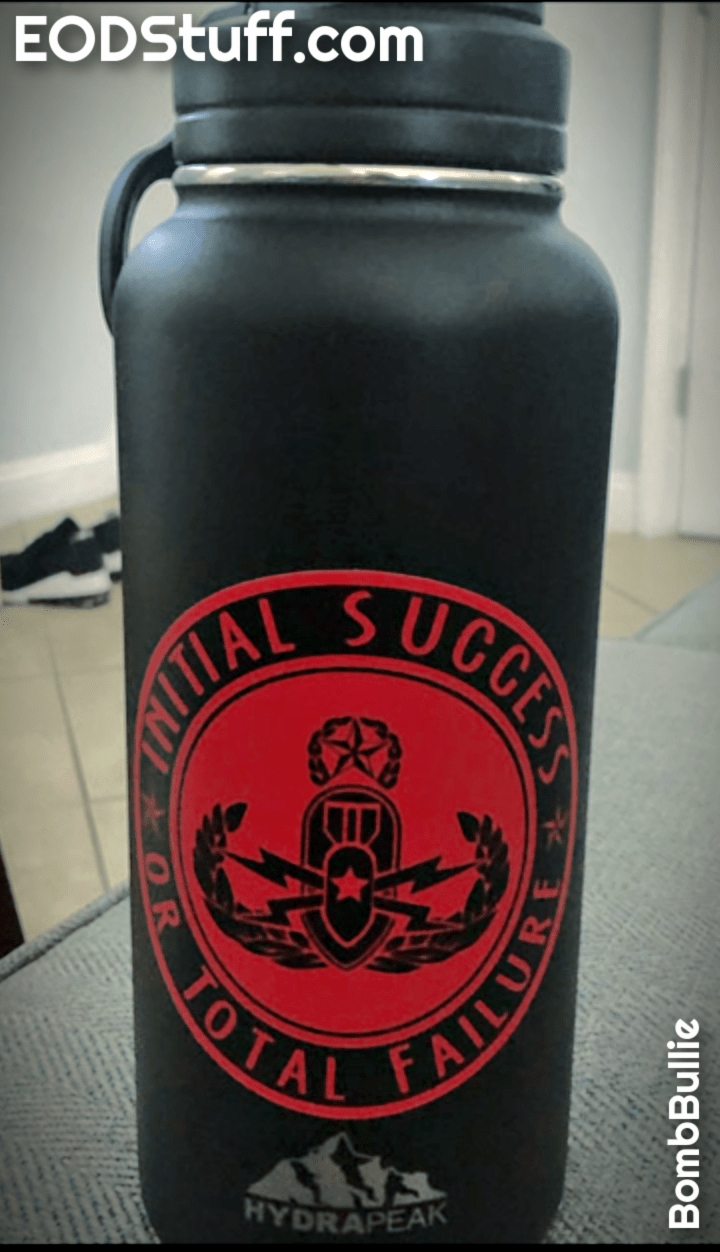 Initial Success or Total Failure Die Cut Stickers - Black and Red EOD Sticker