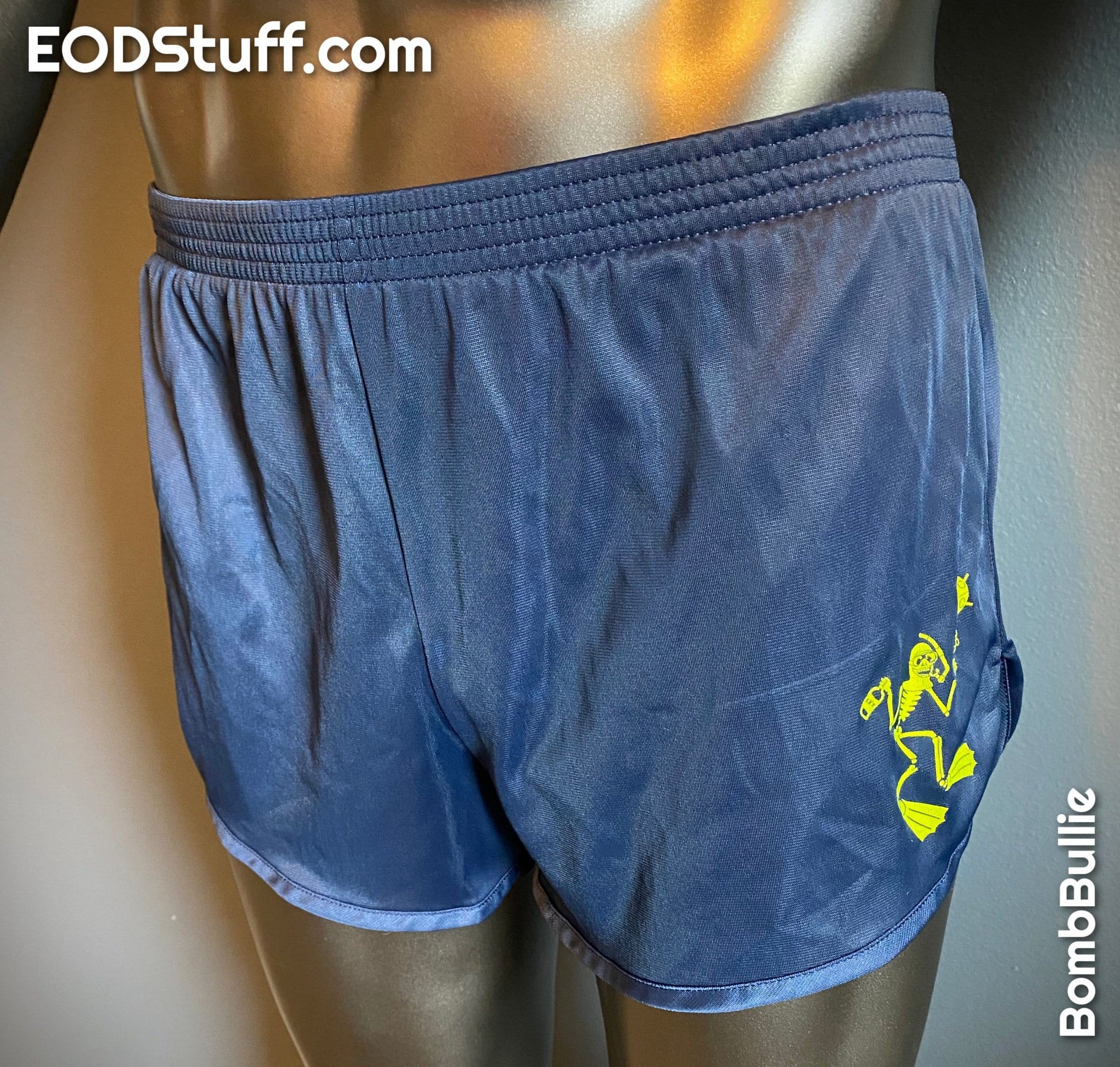 Skuba Skeebb™ EOD Silkies - Yellow Ink on Navy and Black Ranger Panties