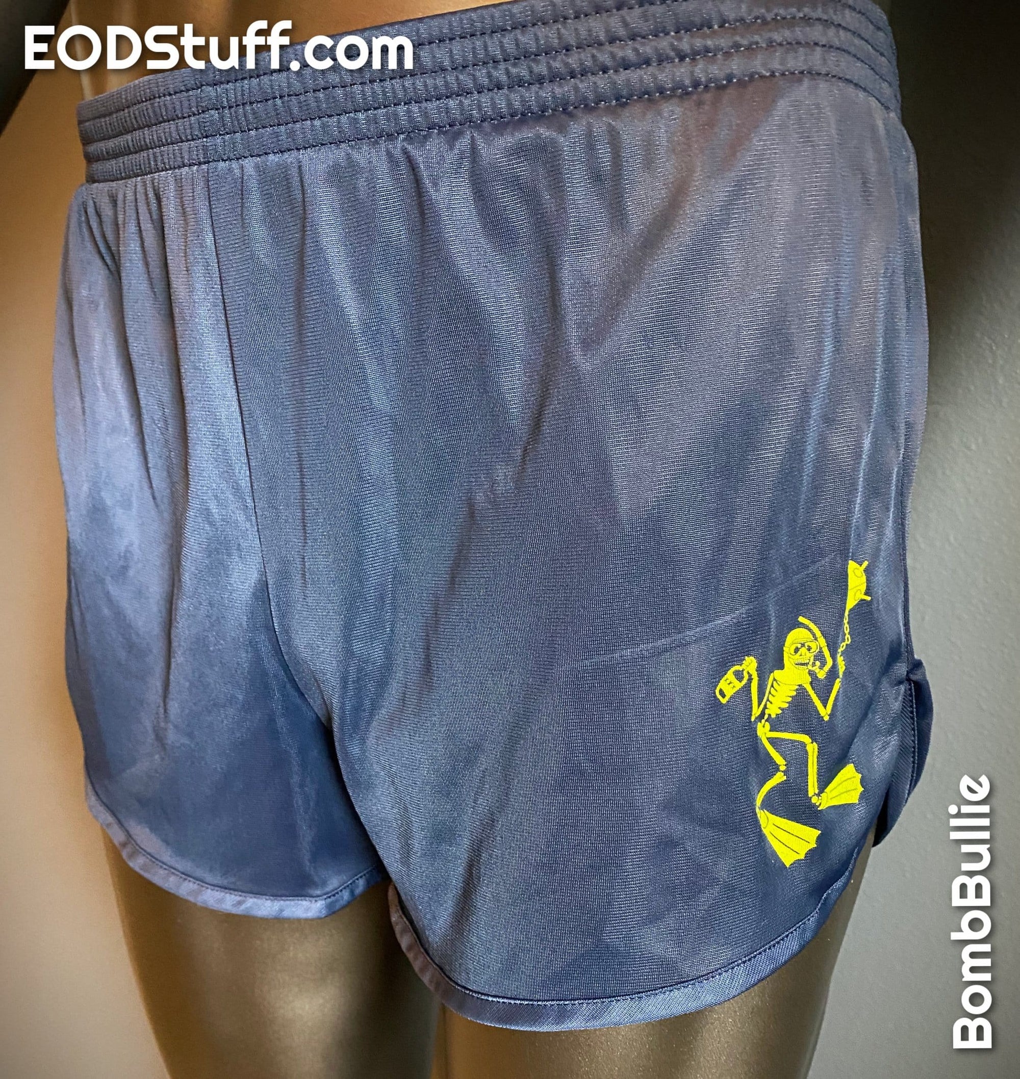 Skuba Skeebb™ EOD Silkies - Yellow Ink on Navy and Black Ranger Panties