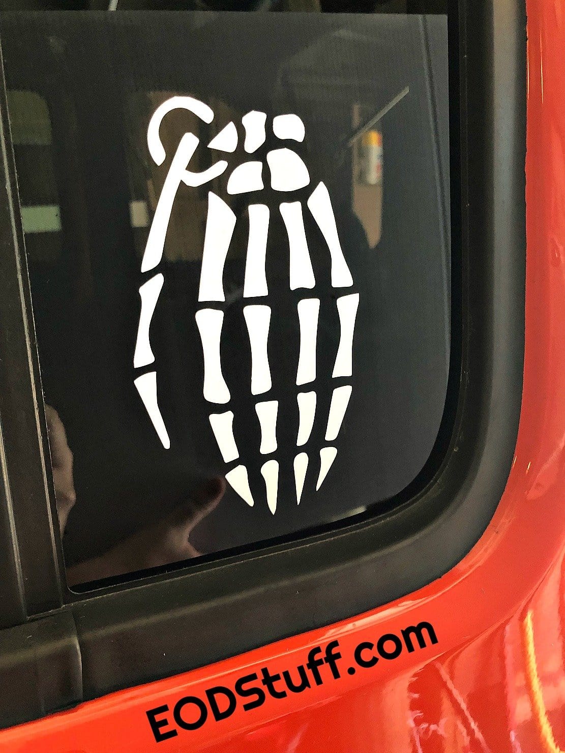 Skeleton Hand Grenade Decal- EOD Vinyl Transfer Decal