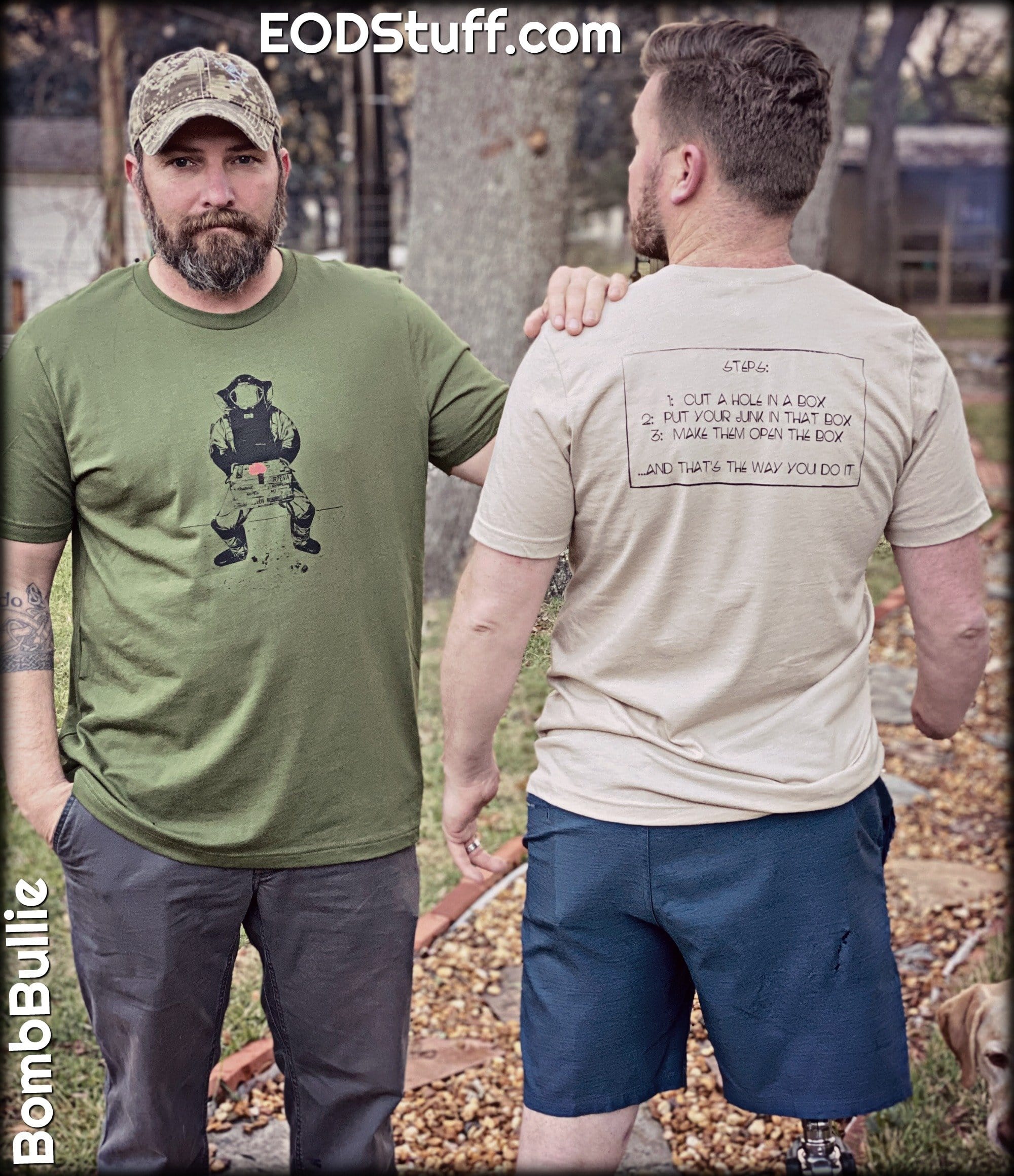 Bomb Tech Junk in a Box EOD T-Shirt - OD Green Unisex EOD Shirt