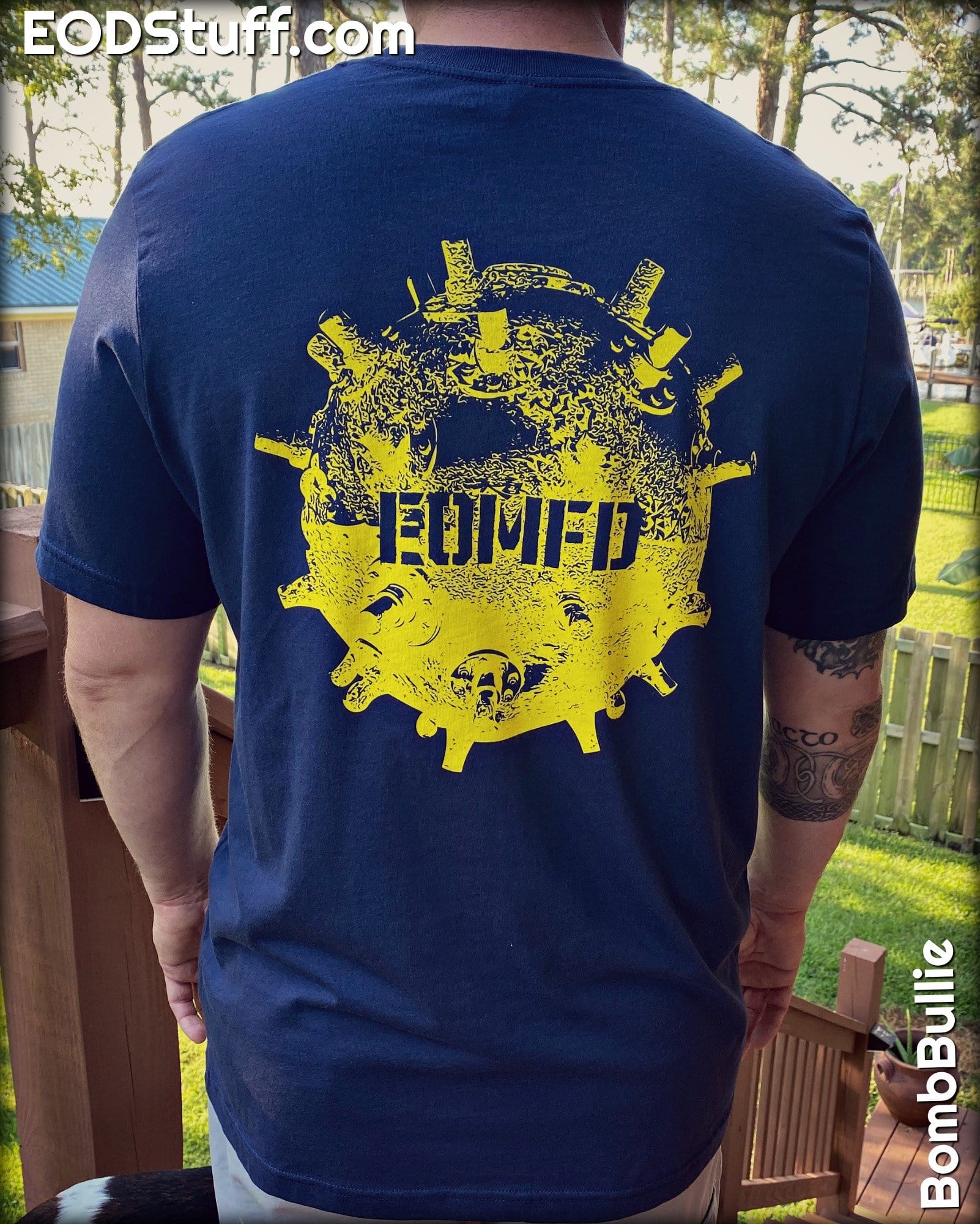 Skuba Skeebb™ and EOMFD Mine Yellow/Navy Tee - Unisex EOD T-Shirt
