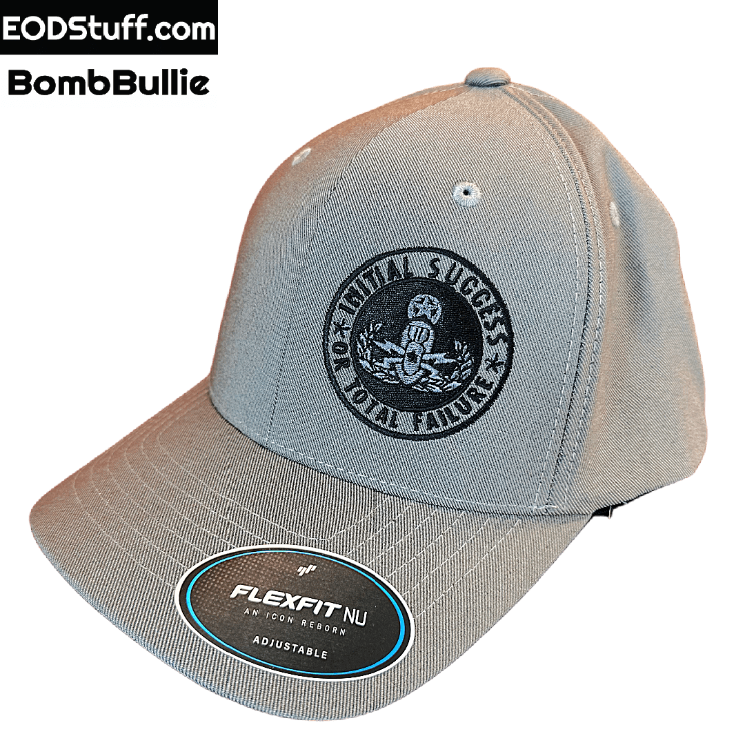 Initial Success or Total Failure Light Grey EOD Hat - Flexfit - NU Adjustable Cap