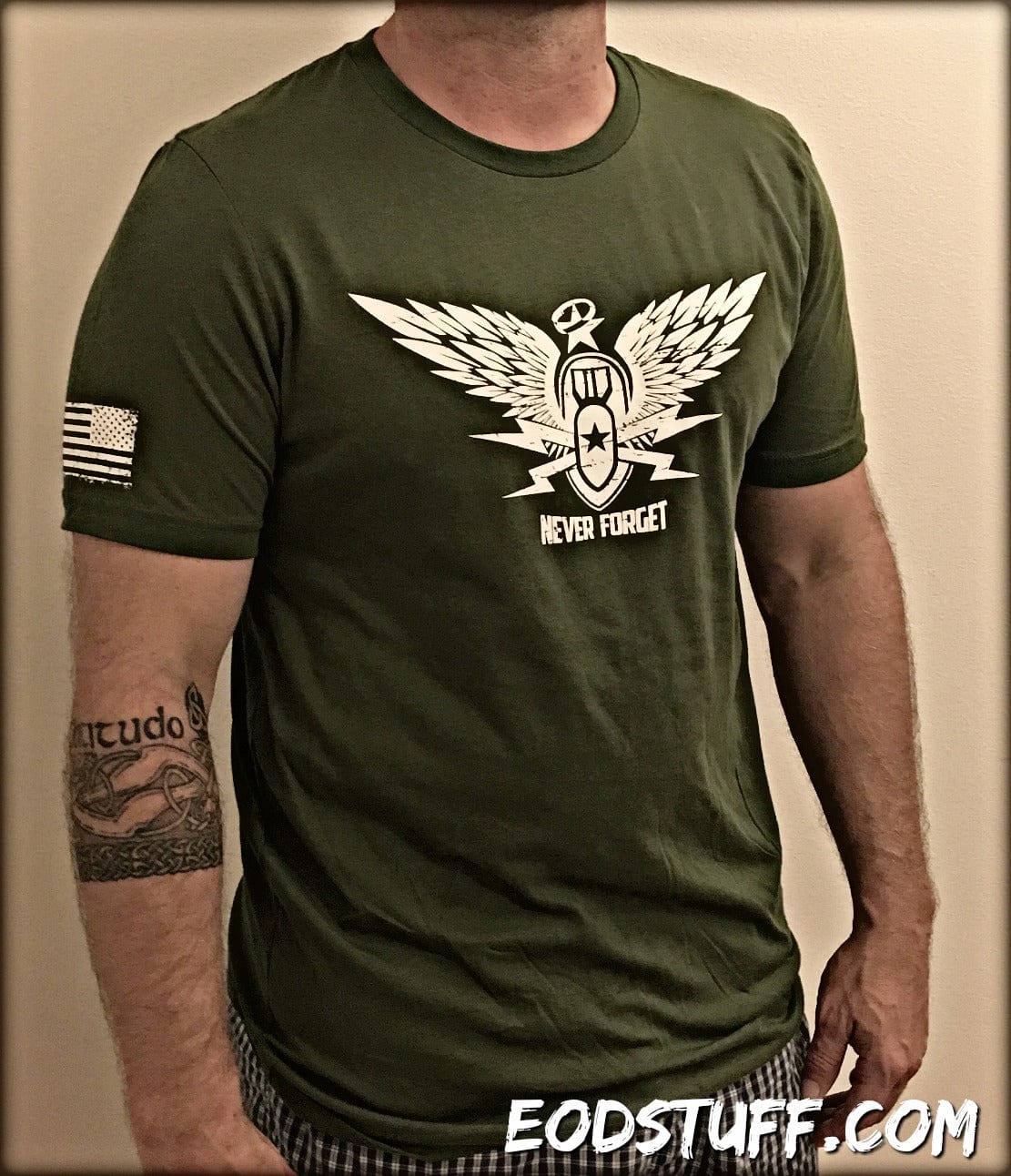 Never Forget EOD Unisex T-Shirt - Black or OD Green EOD Tee