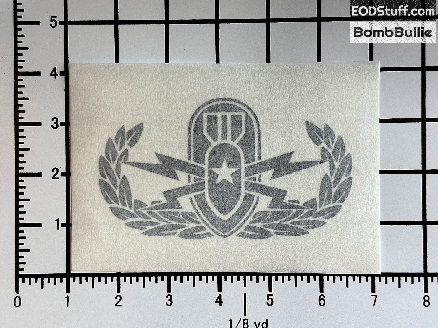 EOD Badge Decals - EOD Vinyl Transfer Decal