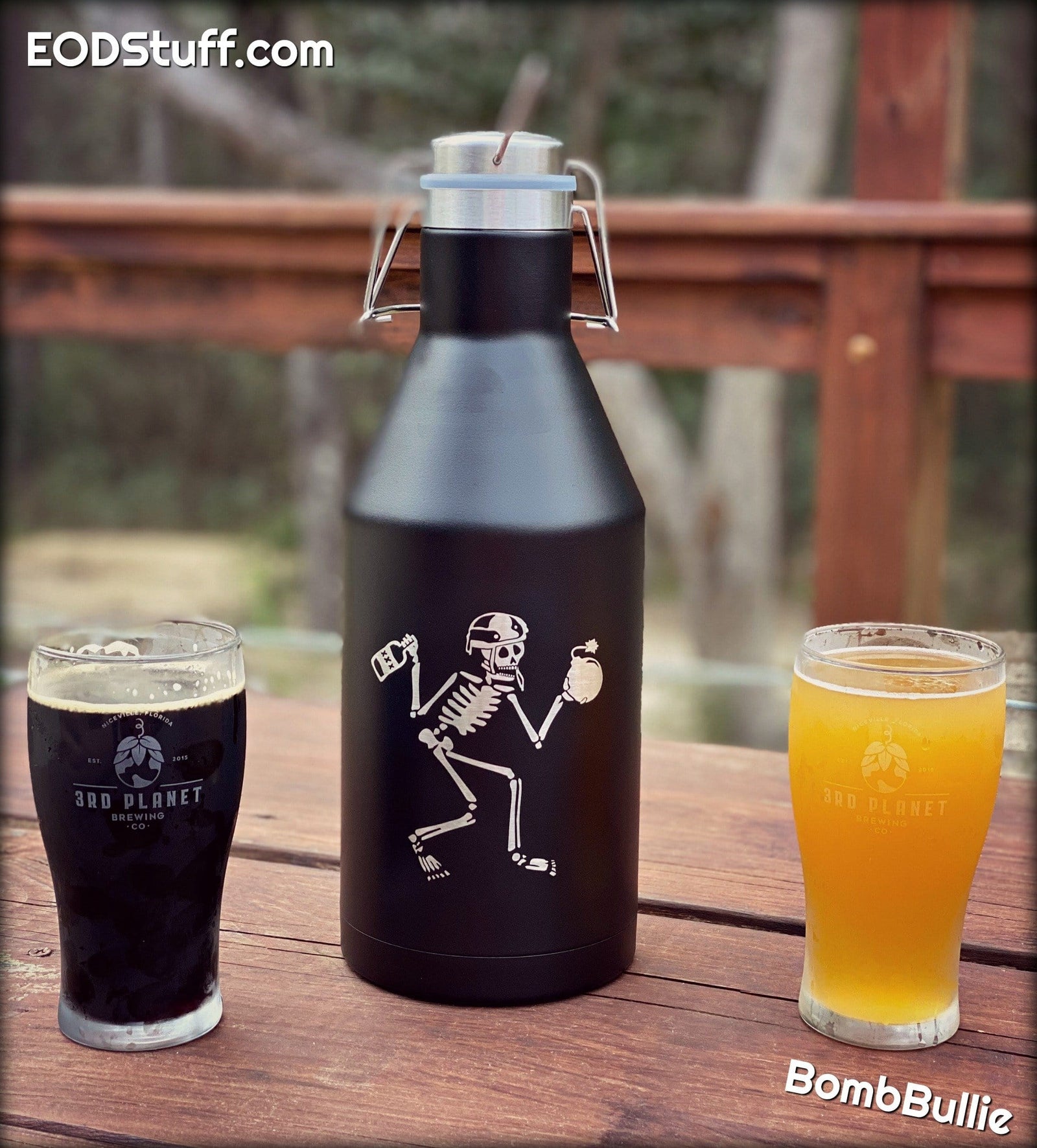 Skeebb™ and Initial Success or Total Failure Black Growler - 64 oz EOD Beer Growler